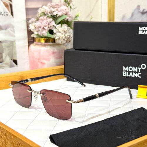 Mont Blanc Wine Rectangular Men’s Sunglass
