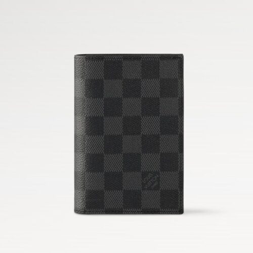 Louis Vuitton Black Grid Passport Cover