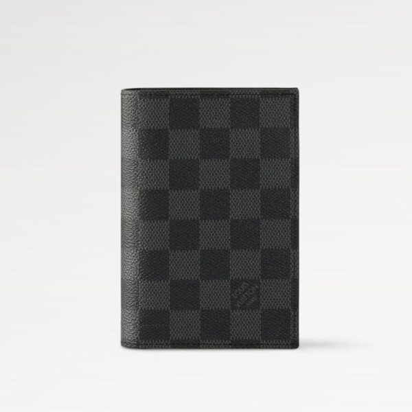 Louis Vuitton Black Grid Passport Cover