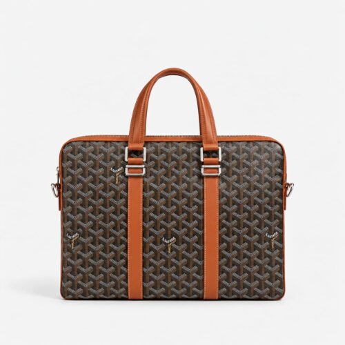 Goyard Brown Signature Laptop Bag