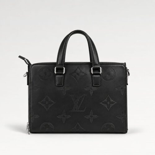Louis Vuitton Black Embossed Laptop Bag