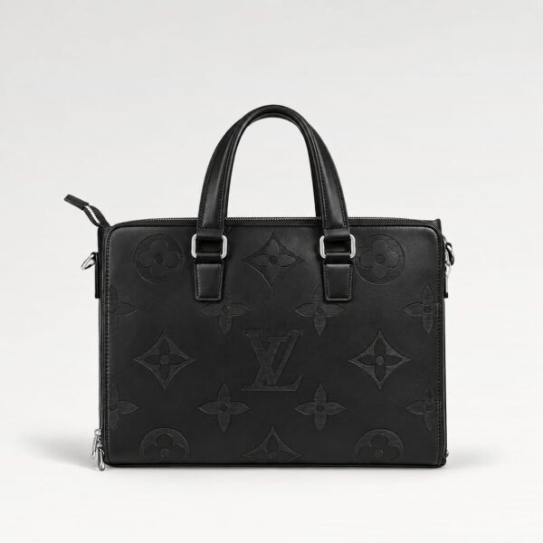 Louis Vuitton Black Embossed Laptop Bag