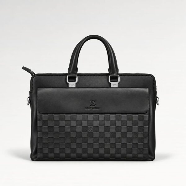 Louis Vuitton Black Embossed Grid Laptop Bag