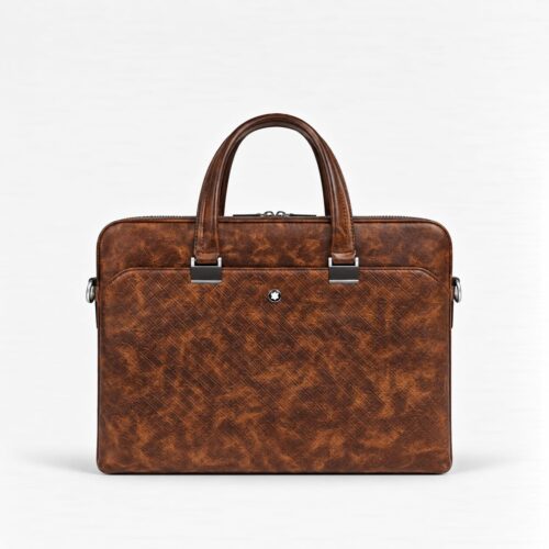 Montblack Brown Signature Laptop Bag