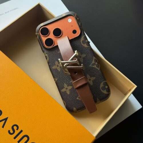Louis Vuitton Iphone 17 pro max Back Case With Holding Strap (With Box)