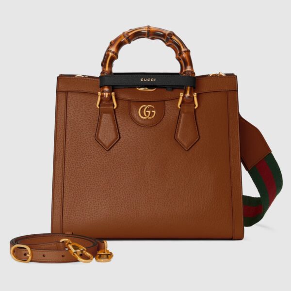 Gucci Diana Brown Medium Tote Bag (Double Box Packaging)