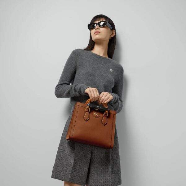 Gucci Diana Brown Medium Tote Bag (Double Box Packaging)
