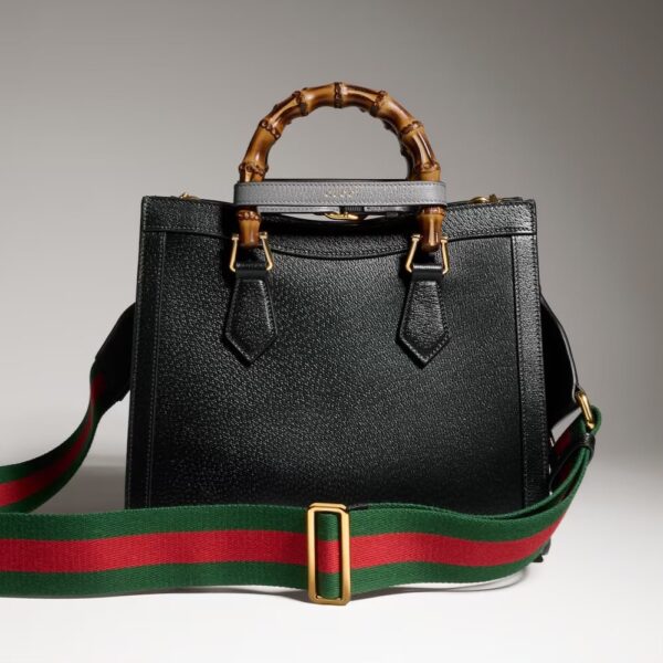 Gucci Diana Black Medium Tote Bag (Double Box Packaging)