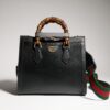 Gucci Diana Black Medium Tote Bag (Double Box Packaging)