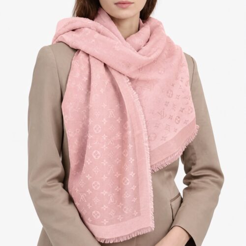 Louis Vuitton Pink Shimmer Semi Woolen Stole
