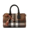 Burberry Check Mini Bowling Bag (With Box)