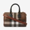 Burberry Check Mini Bowling Bag (With Box)