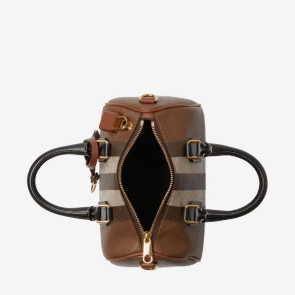 Burberry Check Mini Bowling Bag (With Box)