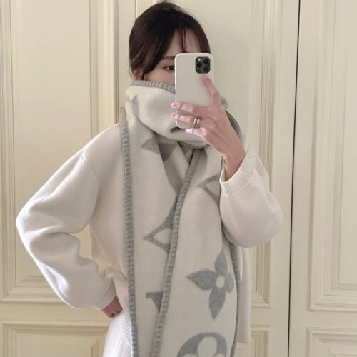 Louis Vuitton Signature Grey Muffler