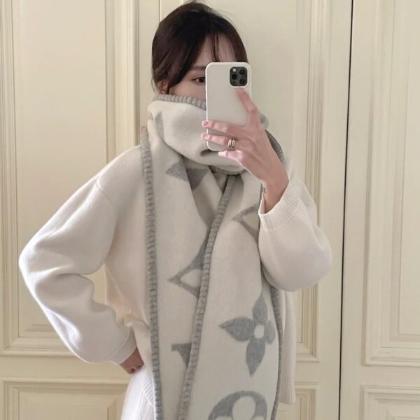 Louis Vuitton Signature Grey Muffler