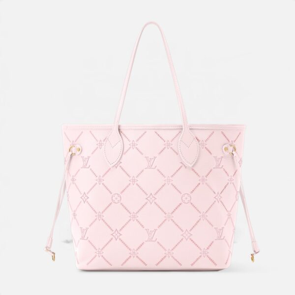 Louis Vuitton Neverfull MM Pink Empreinte Tote (With Double box)