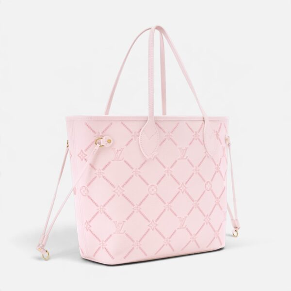 Louis Vuitton Neverfull MM Pink Empreinte Tote (With Double box)