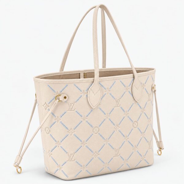 Louis Vuitton Neverfull MM Off White Empreinte Tote (With Double box)