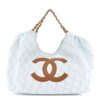 Chanel Coco Blue Maxi Beach Hobo Tote