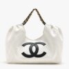 Chanel Coco White Maxi Beach Hobo Tote