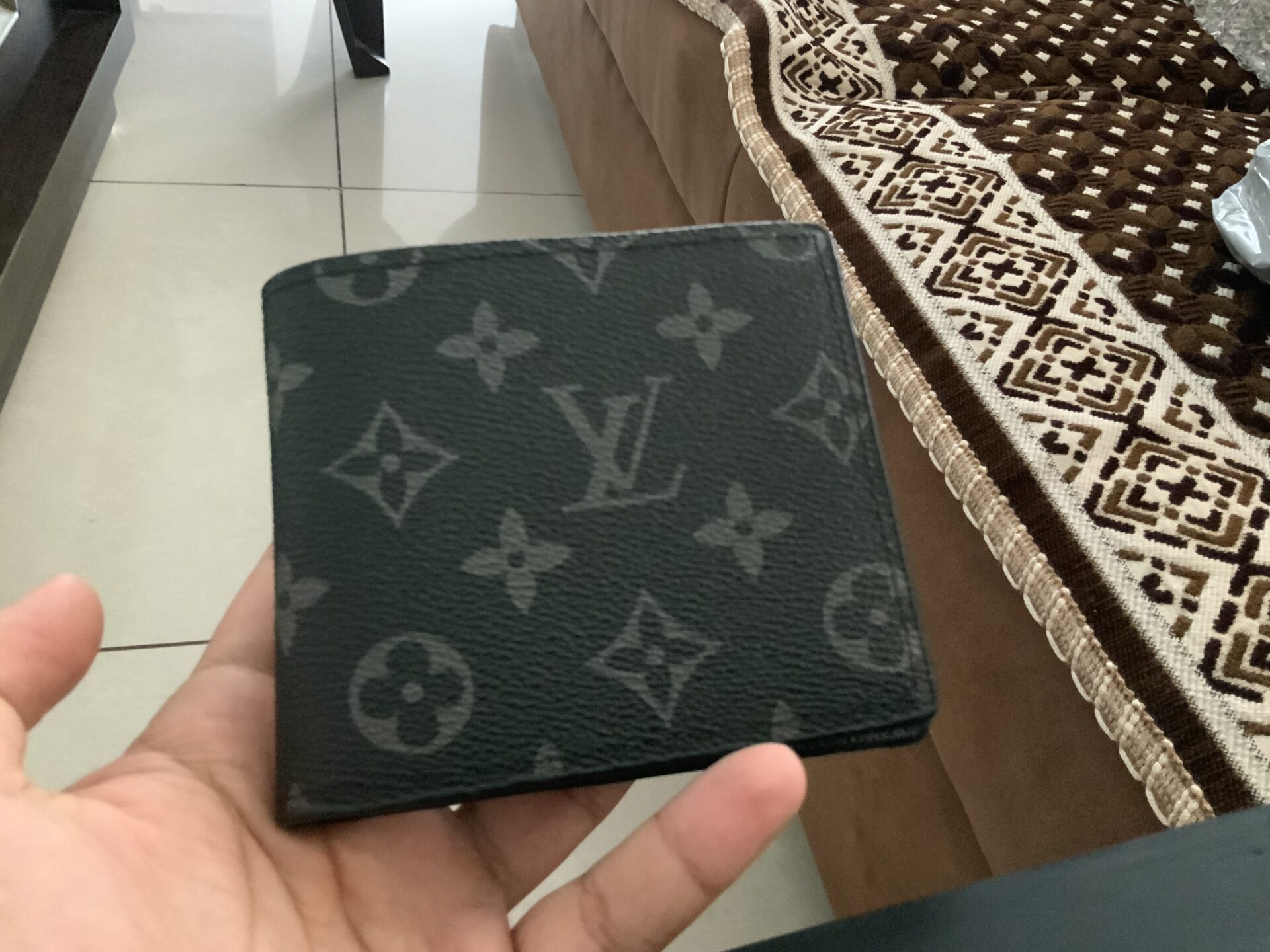 Louis Vuitton Black Mono Men's Wallet photo review