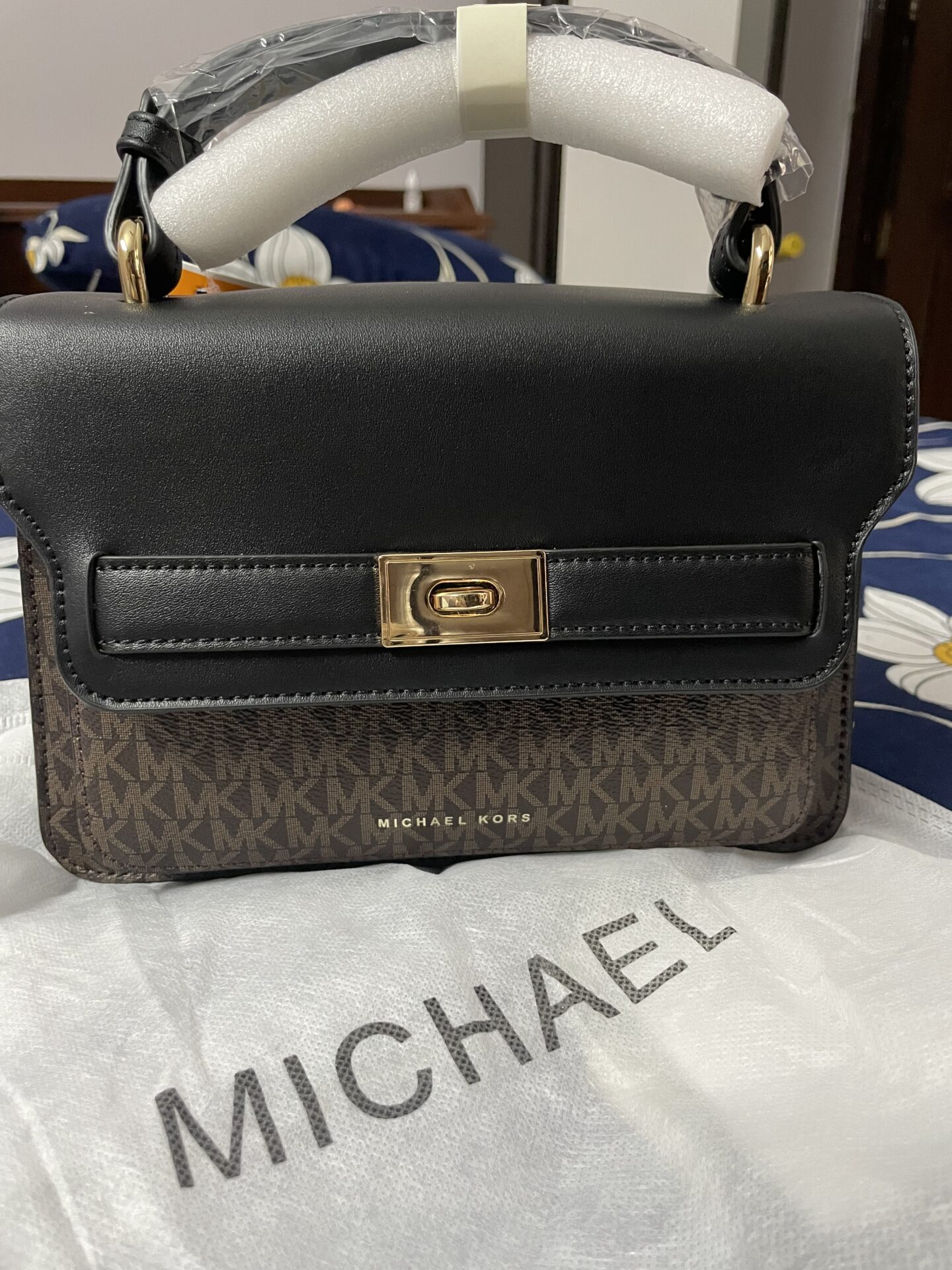 Michael Kors Titiana Coffee Black Sling Bag photo review