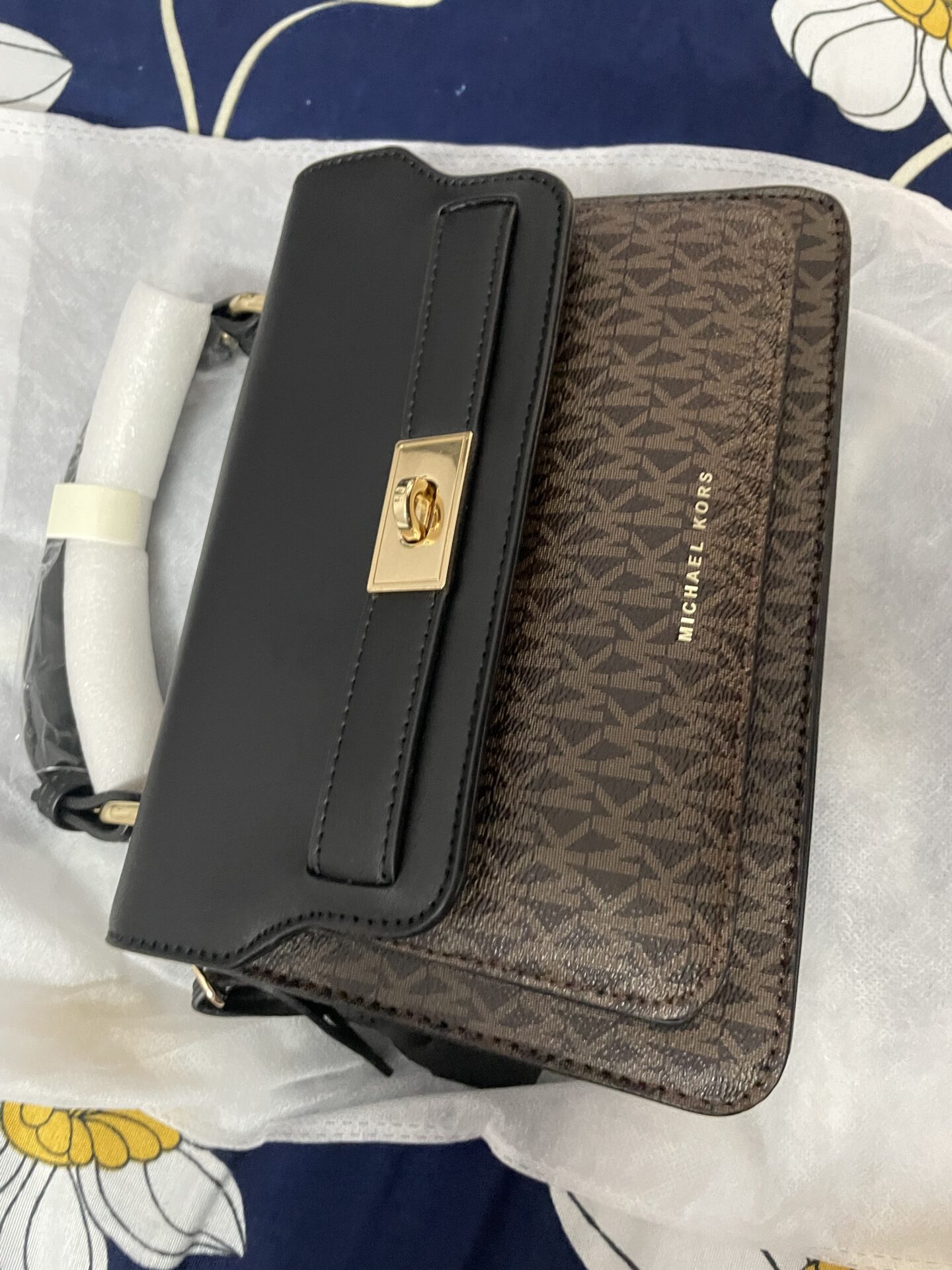 Michael Kors Titiana Coffee Black Sling Bag photo review