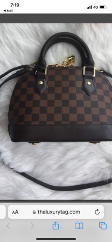 Louis Vuitton Alma Coffee Check Handbag photo review