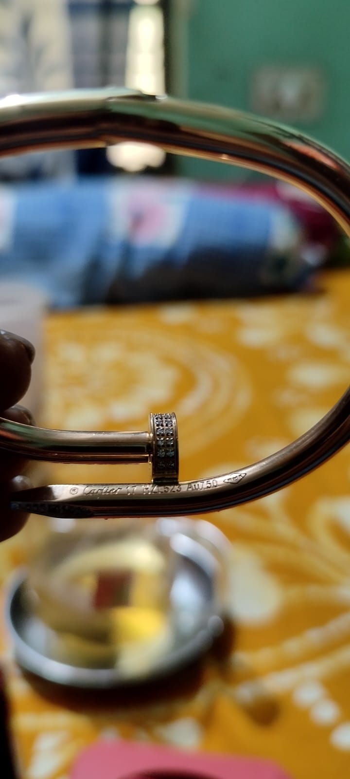 Cartier Nail Diamond Bangle Braclet Rose Gold photo review