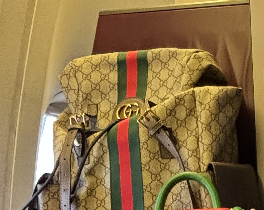 GUCCI OPHIDIA KHAKI LARGE BACKPACK photo review