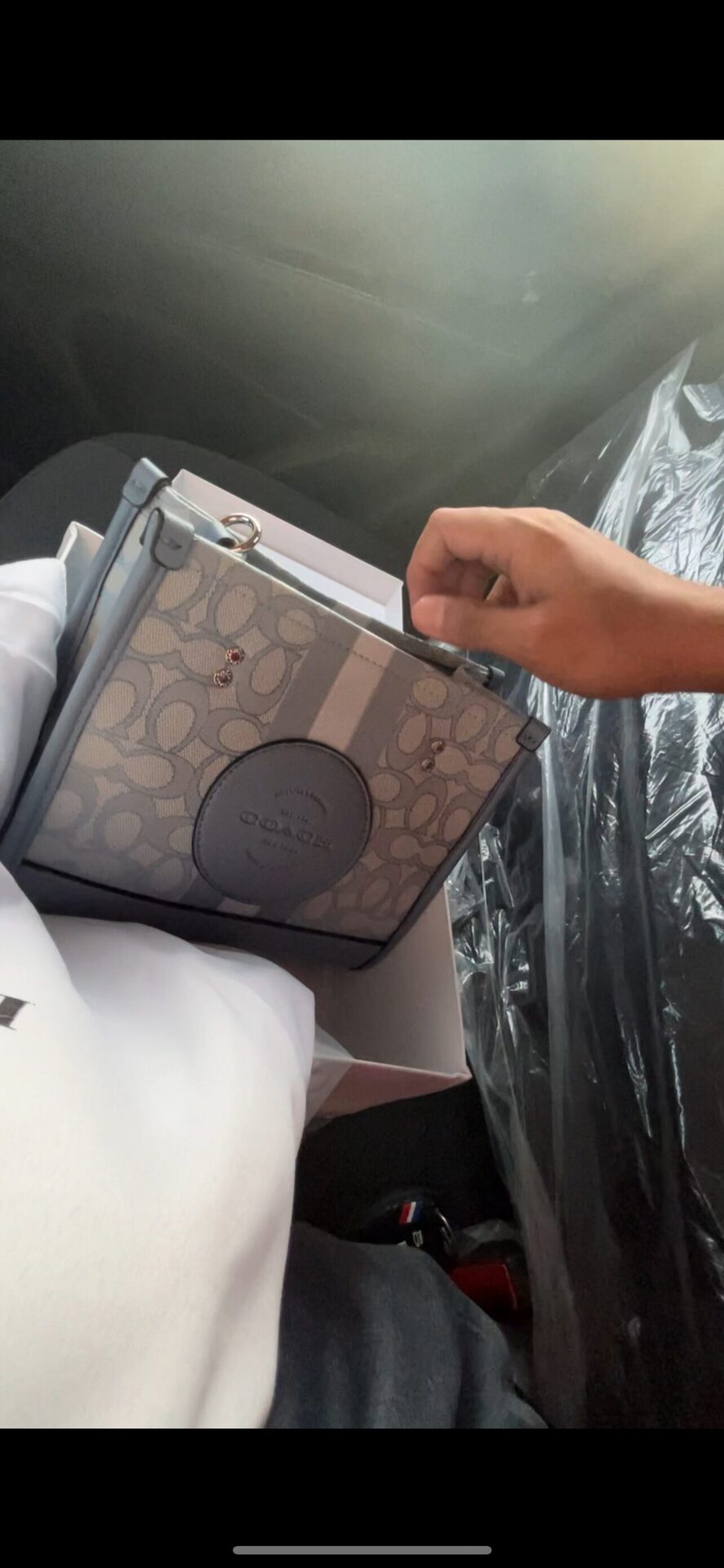 Coach Dempsey Blue Medium Premium Tote Bag (With Box) photo review